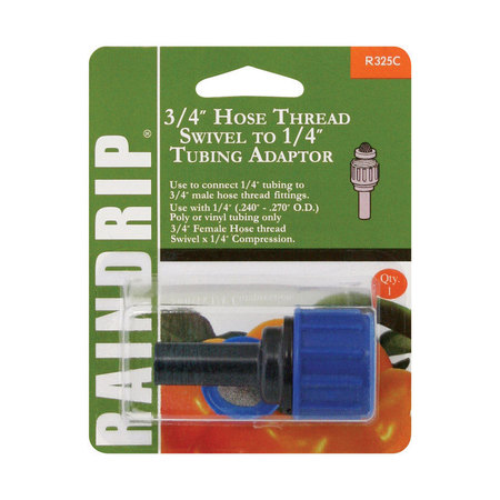 RAINDRIP HOSE THRD & 1/4""TUBE ADP R325CT